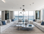 Interior of the West Presidential Penthouse at Serenia Residences, Palm Jumeirah, designed by Palma Development with bespoke furnishings and refined coastal tones.