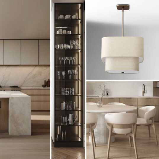 Interior design elements reflecting Japanese aesthetics in Jumeirah Islands at Serenia District, featuring warm minimalism, natural textures and refined details.