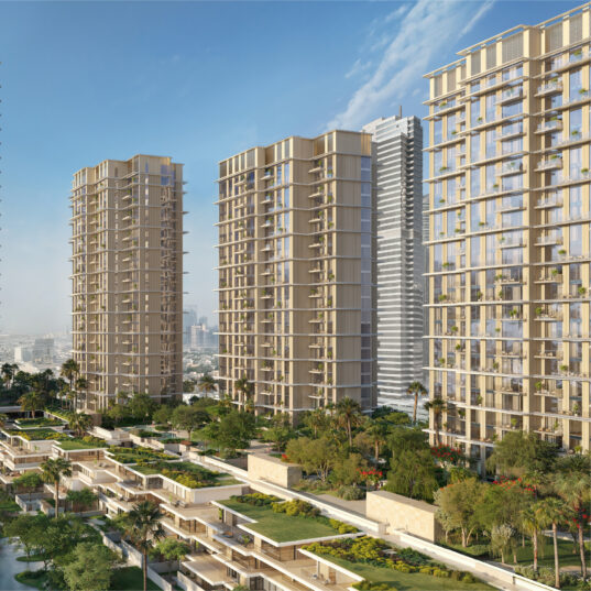 View of the east residences towers.